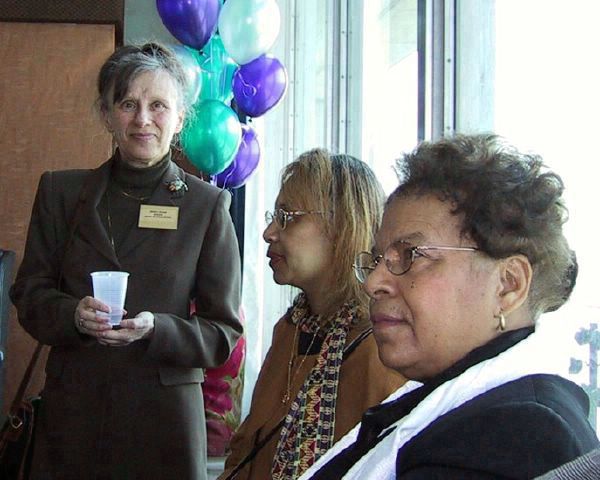 Wendy, Deb and minister in Green Room